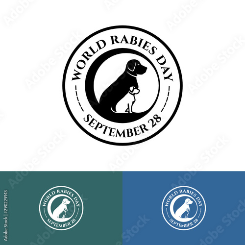 world rabies day design vector