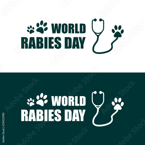world rabies day design vector