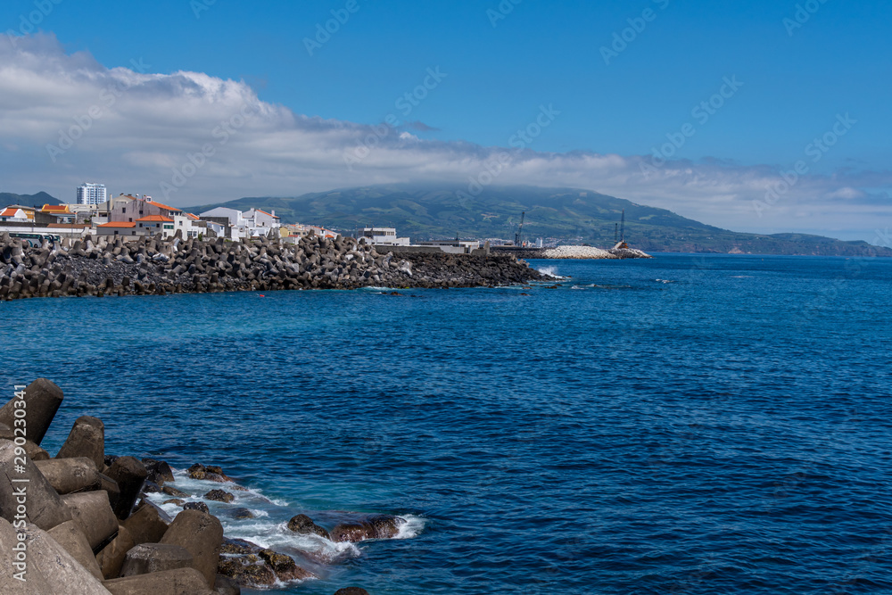 Coast in Ponta Delgada City, Azores