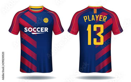 Soccer jersey template.sport t-shirt design.	