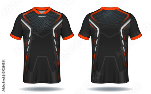 Soccer jersey template.sport t-shirt design.	