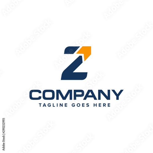 Letter Z and arrow logo design vector. Abstract logo design.