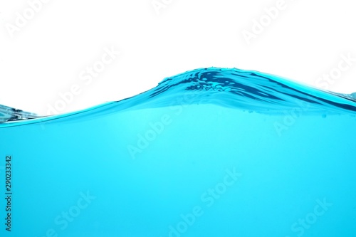 Wave water splash on white background