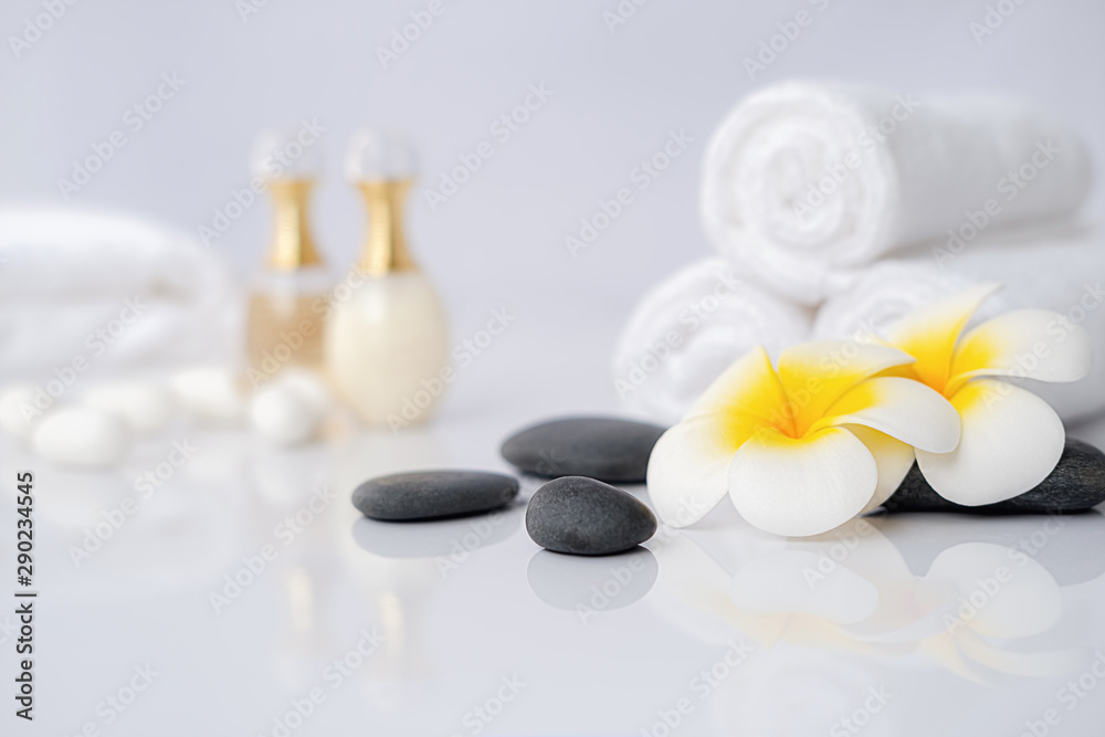 Spa treatment concept. Spa background with spa accessories on white background. Spa treatment concept. Spa background with spa accessories on white background.