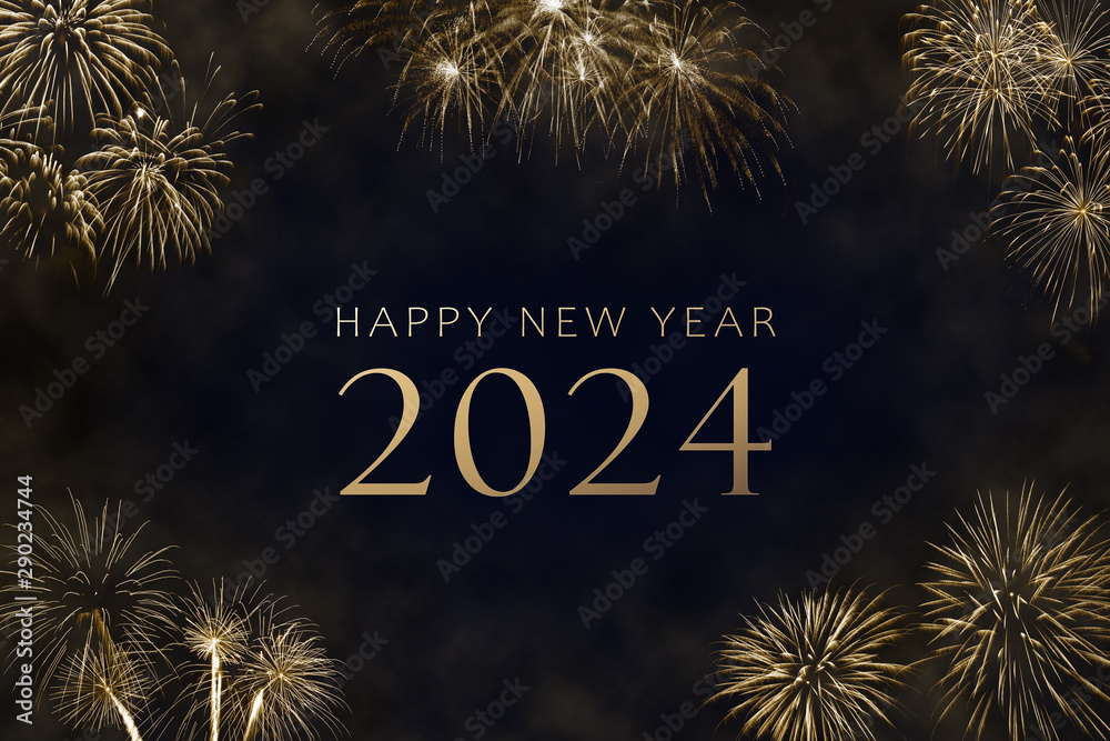 Happy New Year 2024 Stock Illustration Adobe Stock