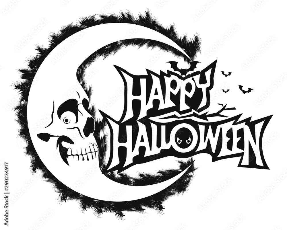 Happy Halloween message design background, vector illustration Happy Halloween message design background, vector illustration
