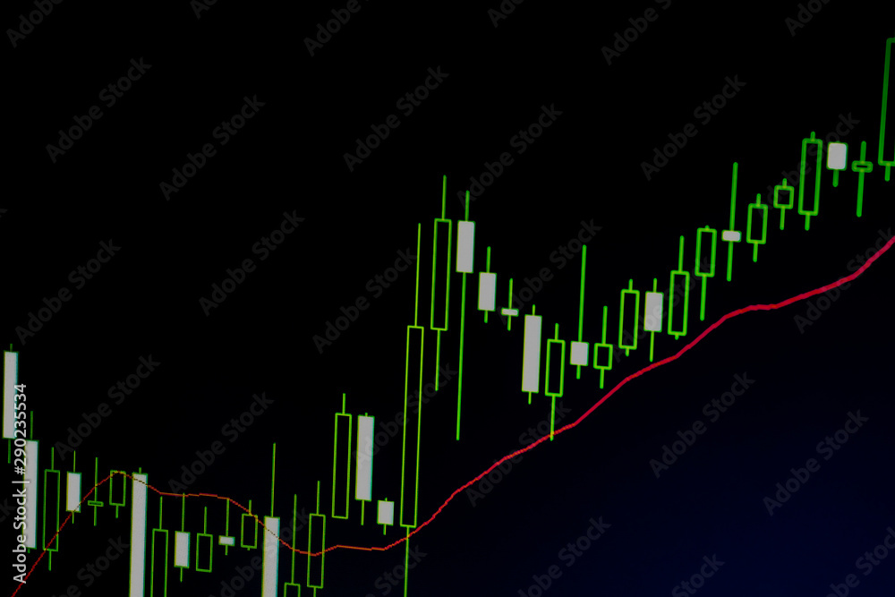 stock market interface on lcd display with blur and moire effects,ECN Digital economy, business, digital trading concept, Forex trading candlestick chart economic. stock market interface on lcd display with blur and moire effects,ECN Digital economy, business, digital trading concept, Forex trading candlestick chart economic.