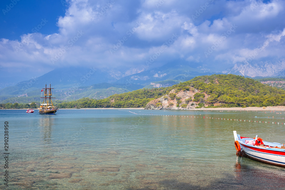 Beautiful bay at the ancient Phaselis city, Turkey Beautiful bay at the ancient Phaselis city, Turkey
