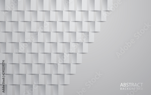 White abstract background texture. Vector background 3d paper art style can be used in modern cover design, poster, banner, flyer, presentation, website, corporate advertising