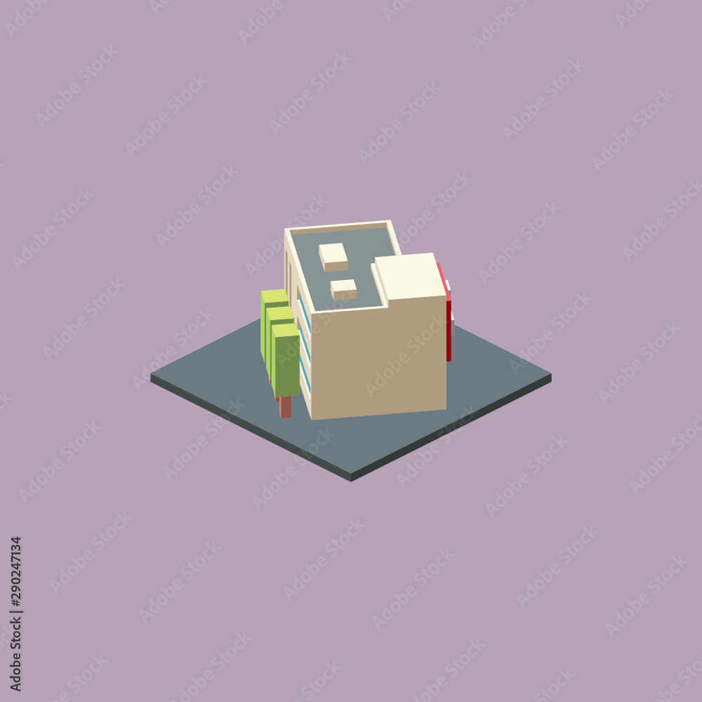 Isometric Hospital Isolated Images Isometric Hospital Isolated Images