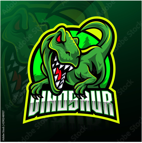 Dinosaur sport mascot logo design