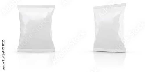Realistic Blank Mock-up Bag isolated on white background. 140x180mm