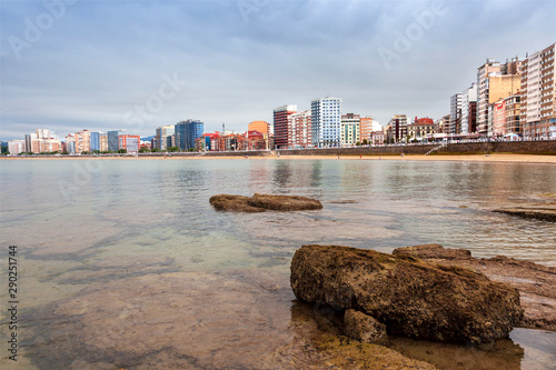 Konstfotografi Playa de San Lorenzo en Gijón