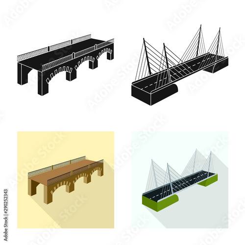 Vector design of connection and design sign. Set of connection and side vector icon for stock.