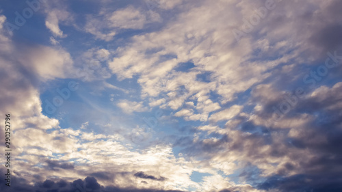 Fototapeta Naklejka Na Ścianę i Meble -  The vast blue sky and clouds sky in the sunset