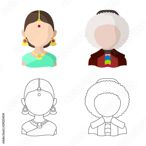 Isolated object of imitator and resident sign. Collection of imitator and culture vector icon for stock.