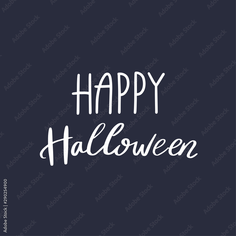 Fototapeta premium Halloween postcard. Hand drawn vector illustration.