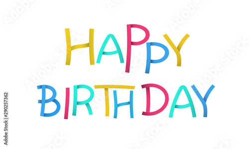 Happy Birthday logo Colorful celebration background