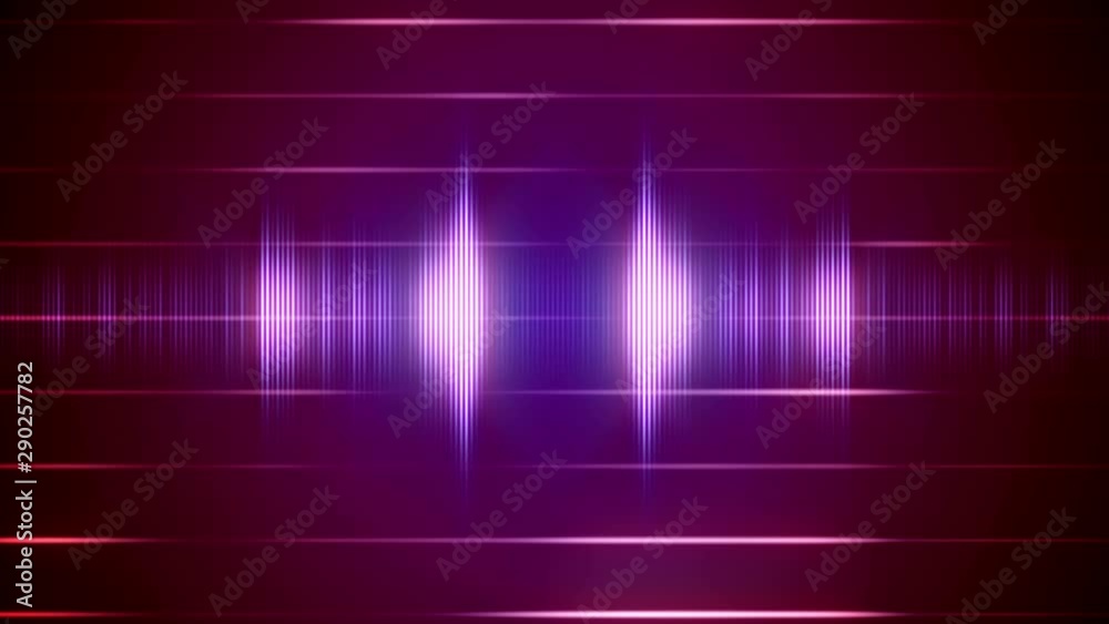 A concept of recording a music or voices in digital audio format. Digital audio wave form on a dark purple background. A concept of recording a music or voices in digital audio format. Digital audio wave form on a dark purple background.