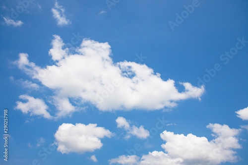 blue sky and white cloud copyspace for texture background