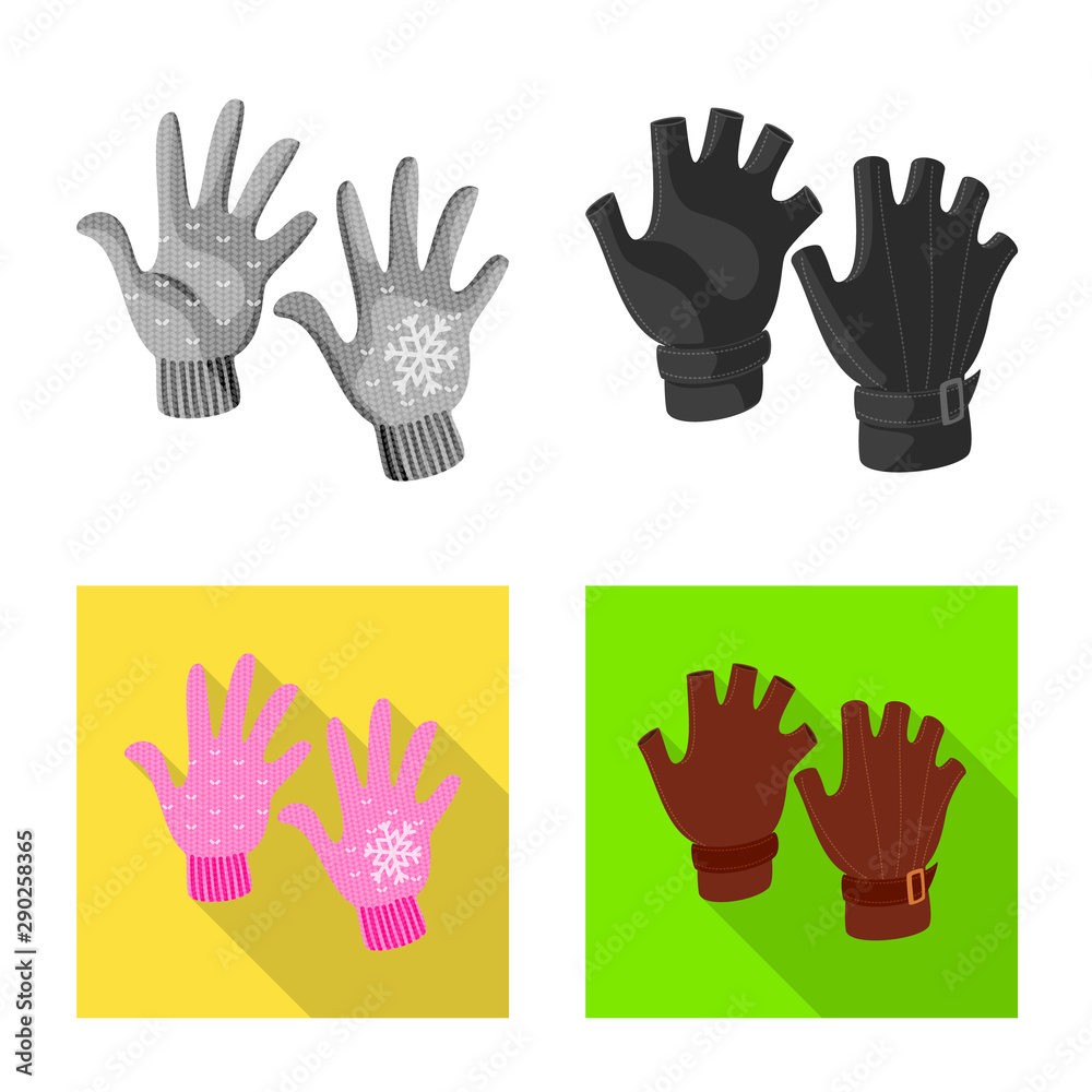 Fototapeta premium Vector illustration of silhouette and safety sign. Collection of silhouette and comfort stock symbol for web.