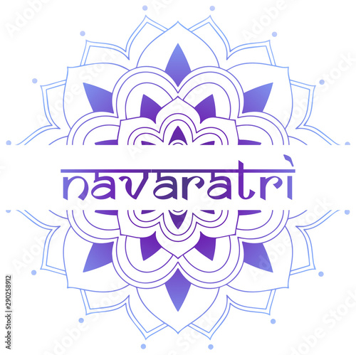 Poster design for Navaratri with mandala pattern