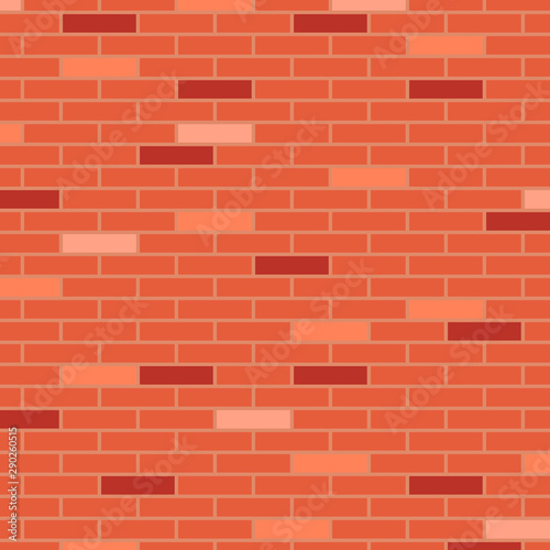 Vector illustration, red brick wall, abstract background.