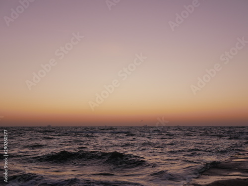 Dawn at sea
