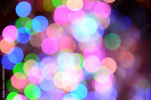 Colored abstract background with bokeh