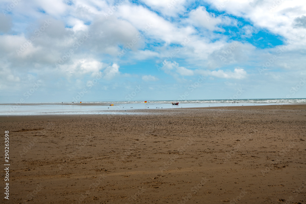 View of Pendine Sands where the world land speed record attempts have been held.