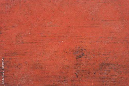 old plaque red metal sheet,grungy steel plate,close up
