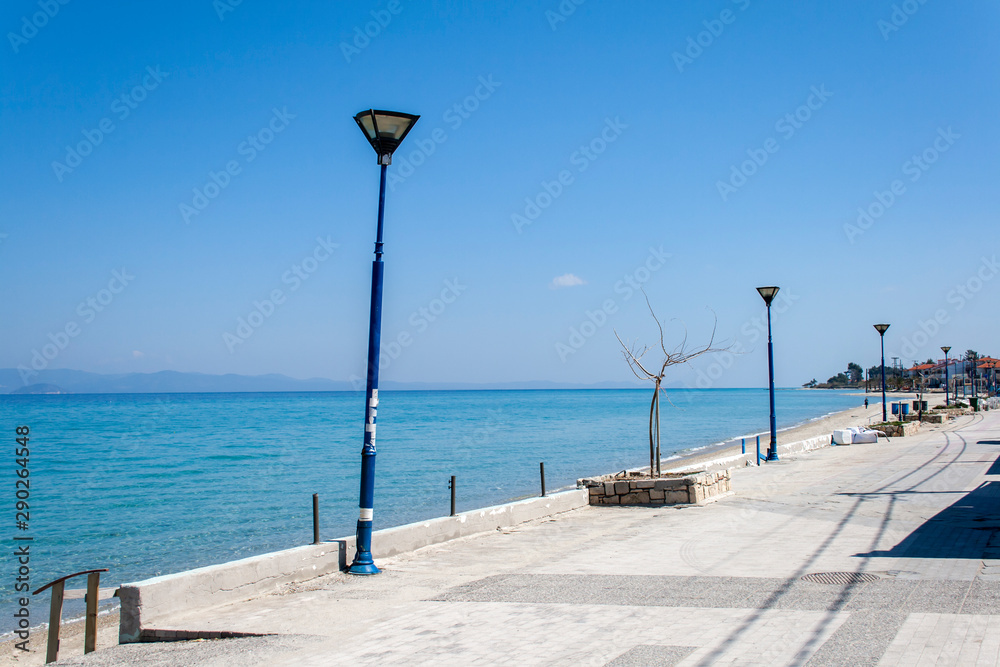 Beach of Village of Chanioti, Chalkidiki, Greece
