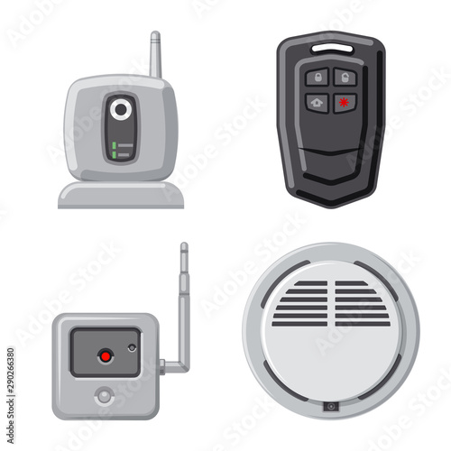 Vector design of office and house sign. Collection of office and system vector icon for stock.