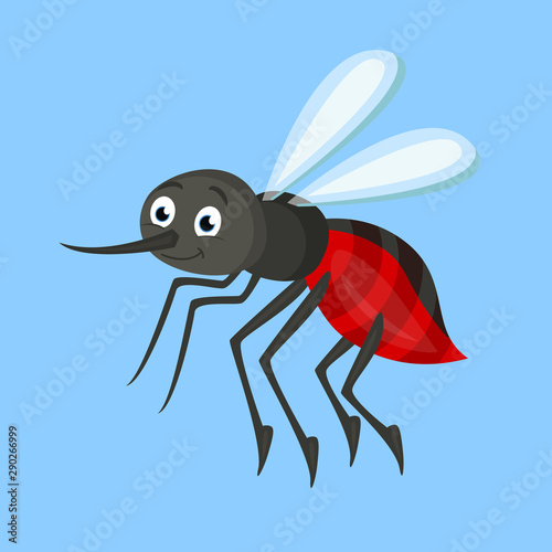  Illustration of small gnat flying