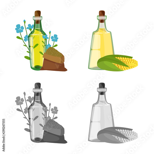 Isolated object of healthy and vegetable sign. Collection of healthy and agriculture vector icon for stock.
