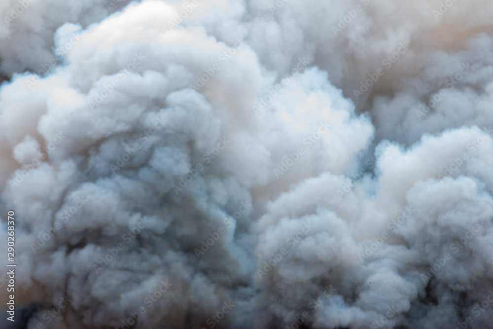 Close up background of abstract smoke,Smoke like clouds background,Bomb  smoke background,Smoke caused by explosions. Stock Photo