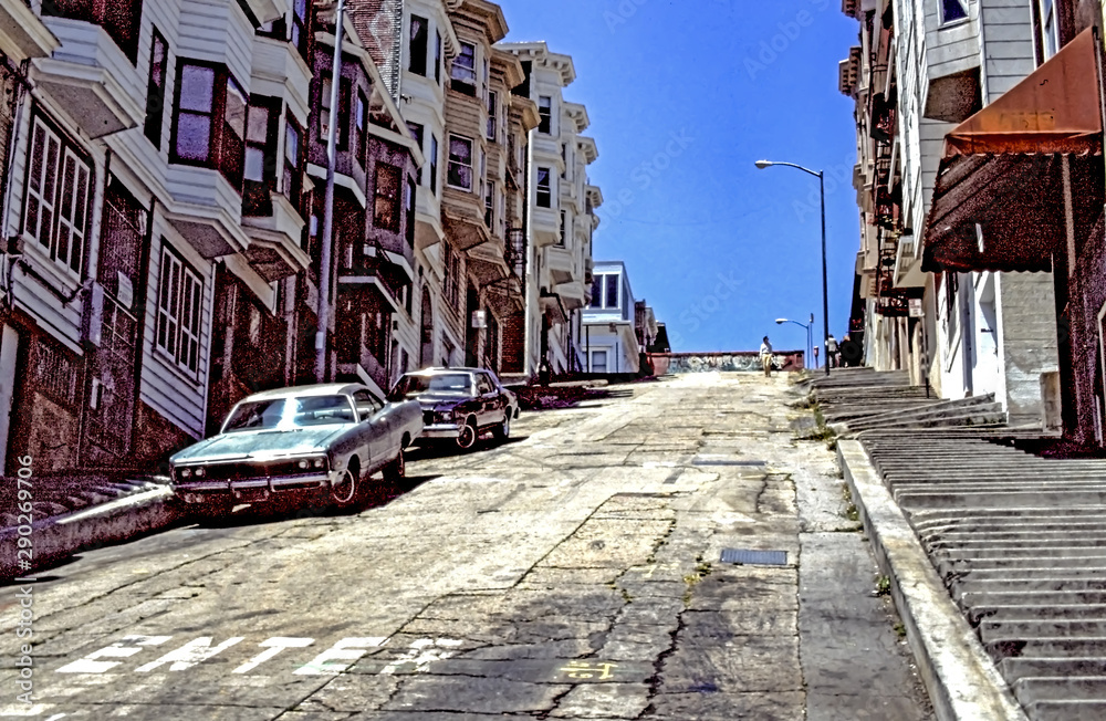 Strasse in San Francisco in 1987