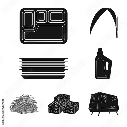 Vector illustration of sucrose and technology sign. Set of sucrose and cane stock symbol for web.
