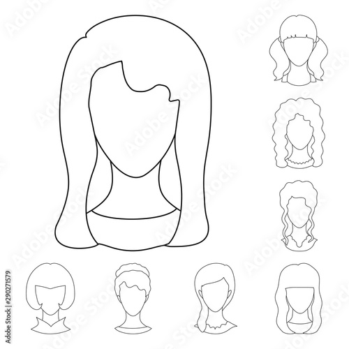 Vector design of professional and photo logo. Set of professional and profile vector icon for stock.
