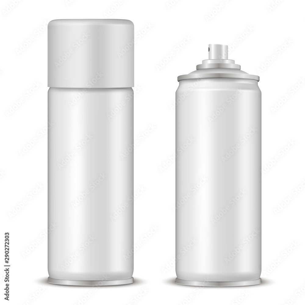 Spray bottles mockup realistic vector illustrations set Spray bottles mockup realistic vector illustrations set