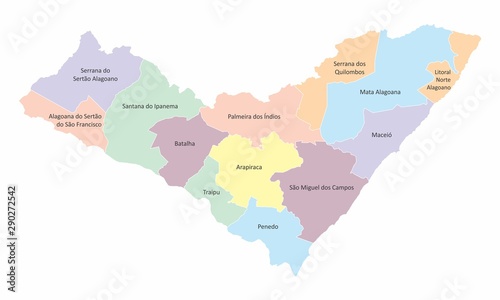 Alagoas State regions map