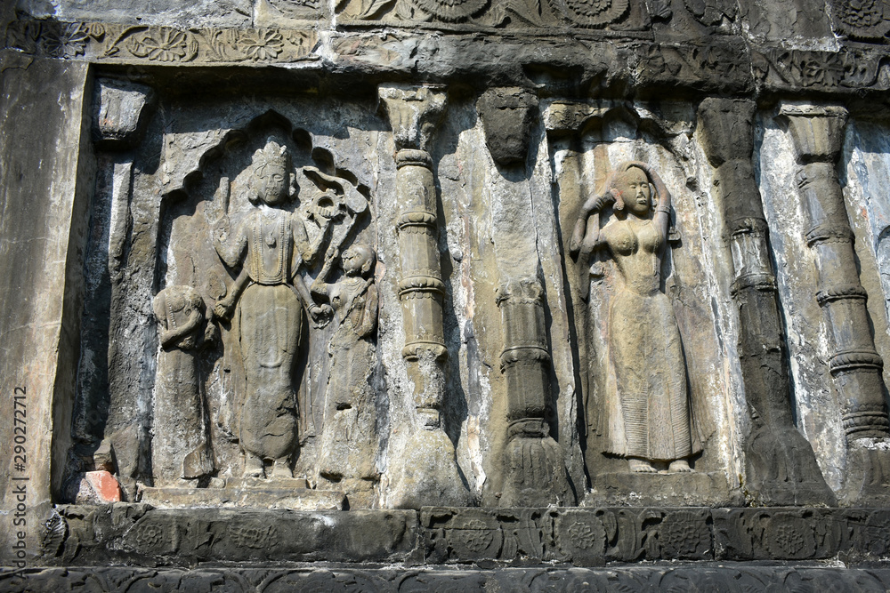 Outer wall of the Joy Dol of Joysagar, Sivasagar, Assam, India