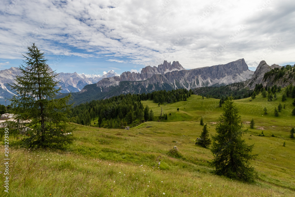 Beautiful Mountains and small Clouds in Italy,  Cortina De Ampezzo