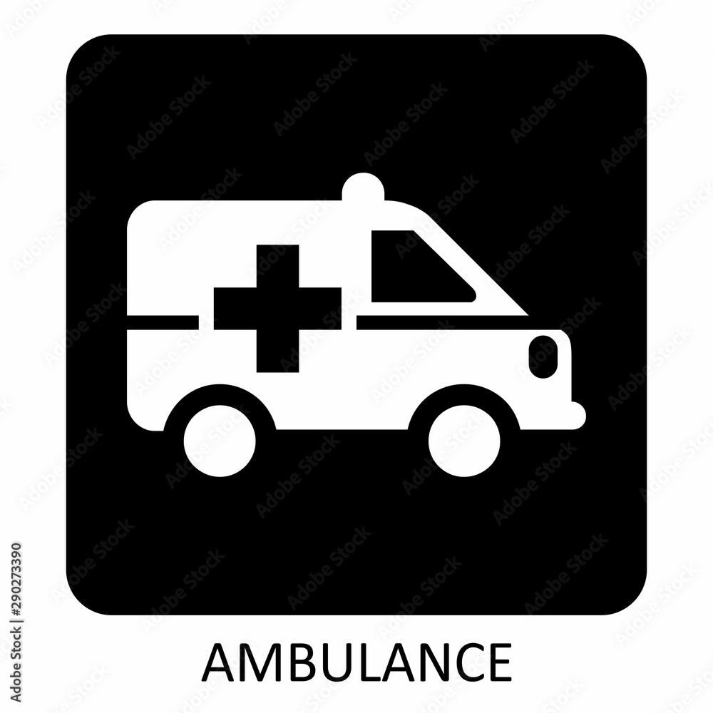 Ambulance icon illustration Ambulance icon illustration