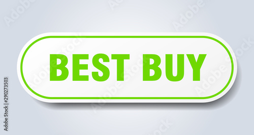 best buy sign. best buy rounded green sticker. best buy