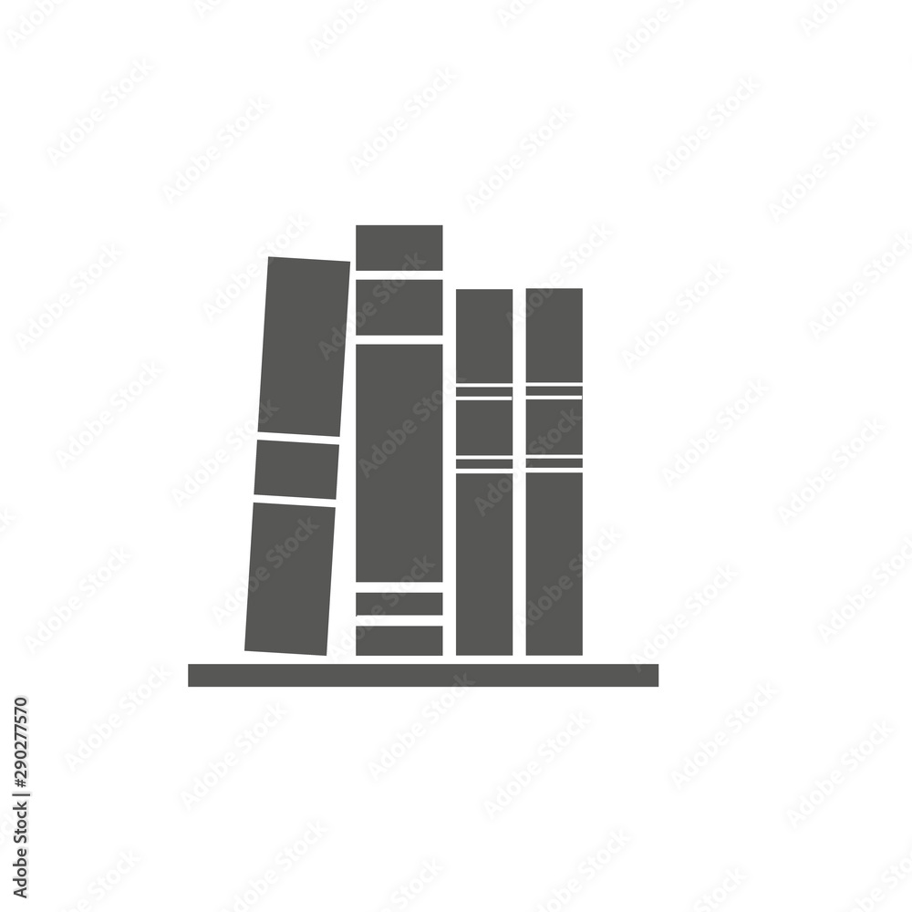 bookshelf icon. flat illustration of bookshelf - vector icon. bookshelf sign symbol bookshelf icon. flat illustration of bookshelf - vector icon. bookshelf sign symbol