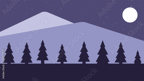 Night Landscape Background