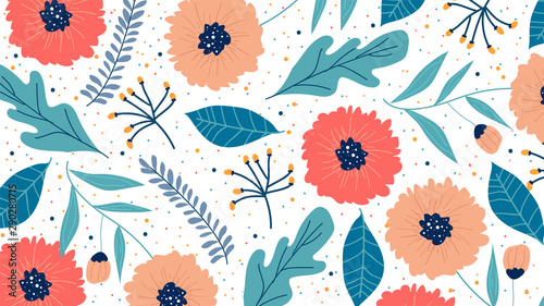 Artistic Floral Pattern Background