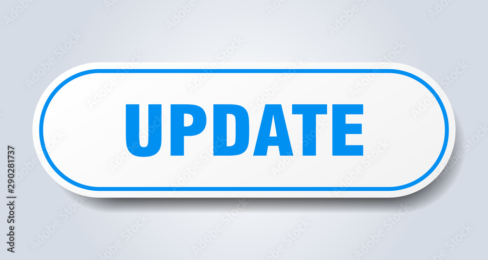 update sign. update rounded blue sticker. update update sign. update rounded blue sticker. update