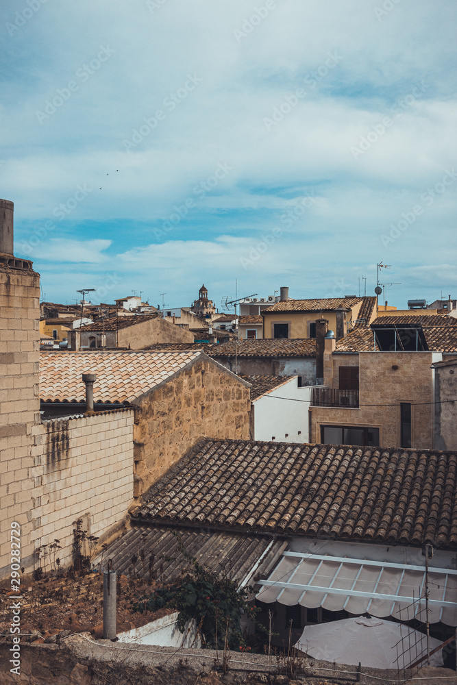 historical district at alcudia, majorca